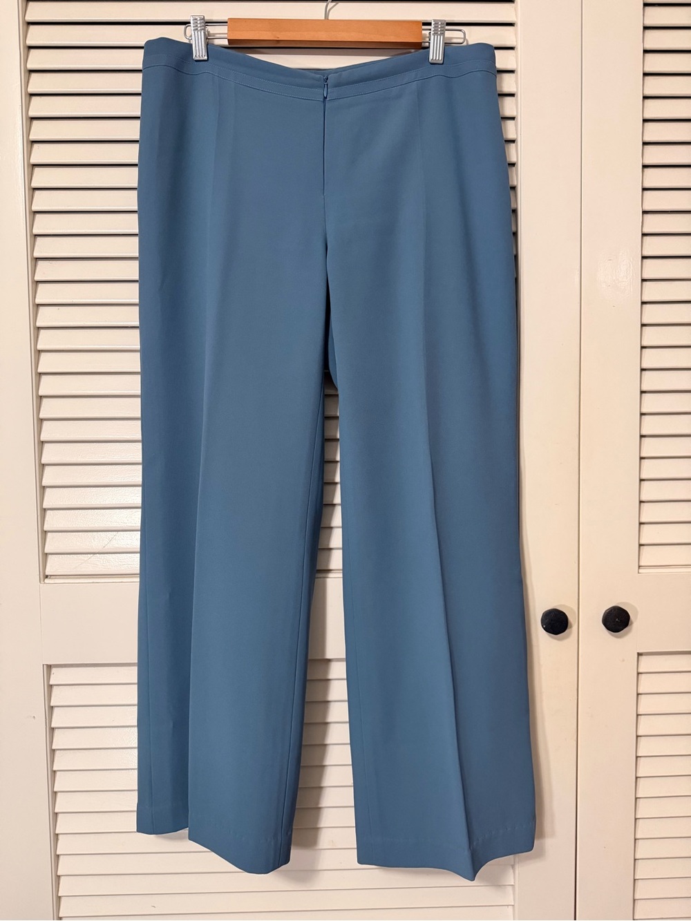 Women's Wide-Leg Dress Pants in Slate Blue - 34x28